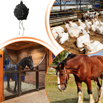 Horse Feeder Ball Toy, Interactive Adjustable Pet Slow Feeding Supplies, 15cm Carrot Feeder Ball Toy with Durable Material, Hanging Clip with Adjustable Opening, for Horses Goats Sheep Stables