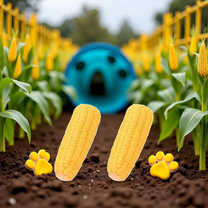 BWESOO 2Pcs Pet Dog Puppy Latex Corn Shape Squeaky Bite-Resistant Interactive Play Chew Toy Pet Supplies Dog Toy Corn, Toys Aggressive Chewers for Small/Medium/Large