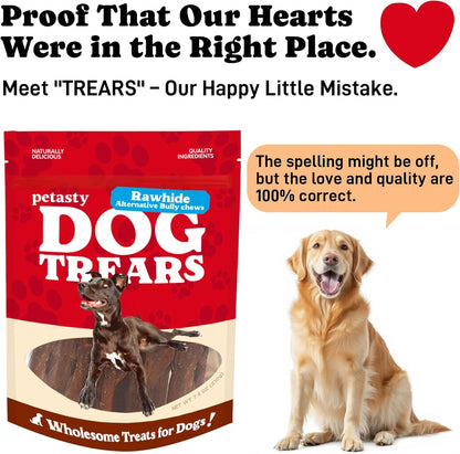 Rawhide Free Dog Chews Long Lasting,7inch Bully Sticks Alternative Healthy Treats for Medium/Large Dogs,Low Odor & Digestible Bully-Flavor Dog Snacks with Sensitive Stomachs,10 Count