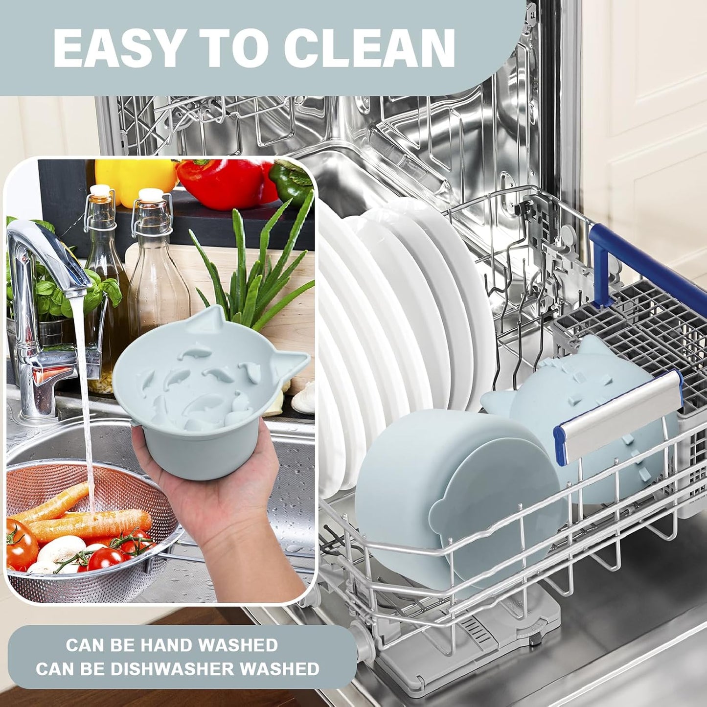 Silicone Cat Slow Feeder, Elevated Slow Feeder Bowl Tilt Design, Suitable for Dry and Wet Food, Adjustable Angle, Cat Food Puzzle with Suction Cup(Gray)