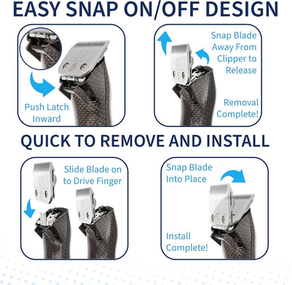 Detachable A Series 7f Blades for Cat Grooming Full Tooth Cuts Length 1/16" - 3.2mm Japanese High Carbon Stainless Steel Cat Grooming Supplies | Compatible A5 Series(7F Cat)