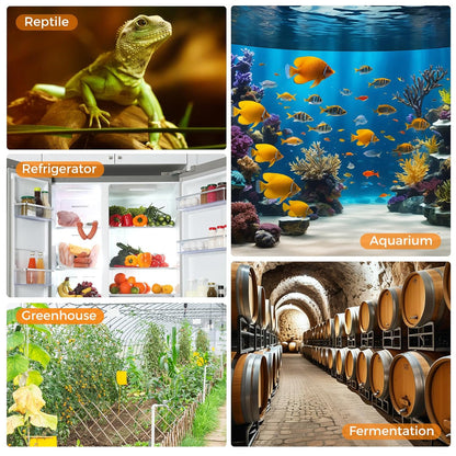 Diymore 1800W Plug in Digital Thermostat Temperature Controller Electric Thermostats Outlet Heating Cooling Control Mode Timer 120V 15A -104 ℉~210 ℉ Greenhouse with Thermostat Pool Thermometer