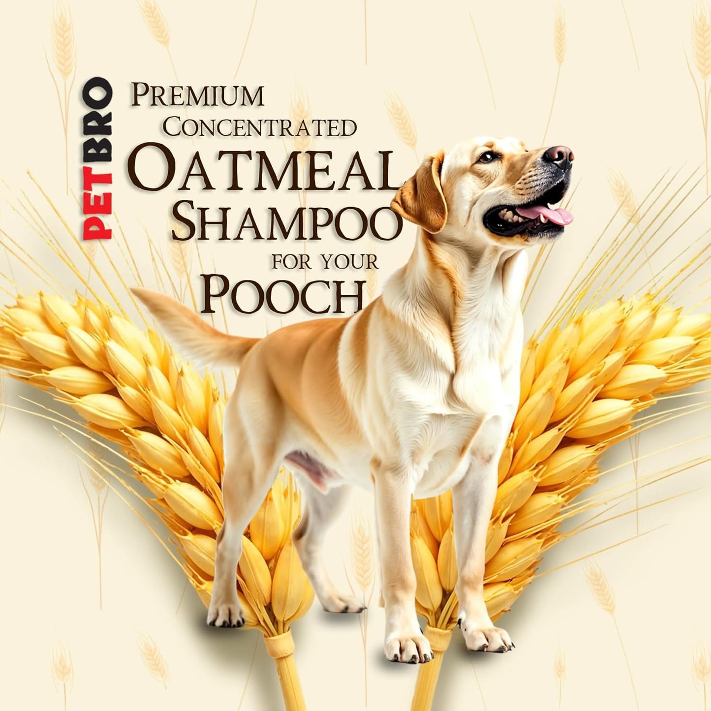 Premium Concentrated Oatmeal Dog Shampoo with Coconut and Aloe (17 oz) - Soothing and Itch Relief, Moisturizes Dry Skin