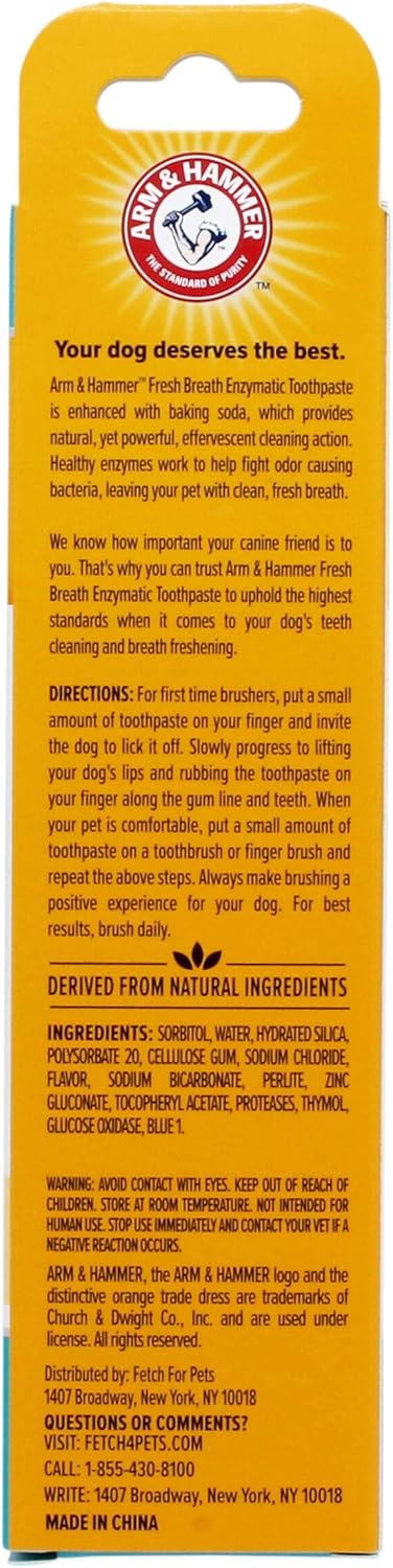 Arm & Hammer for Pets Clinical Care Dental Enzymatic Toothpaste for Dogs Soothes Inflamed Gums Safe for Puppies 1 Pack Fresh Breath Vanilla Ginger (Pack of 1)