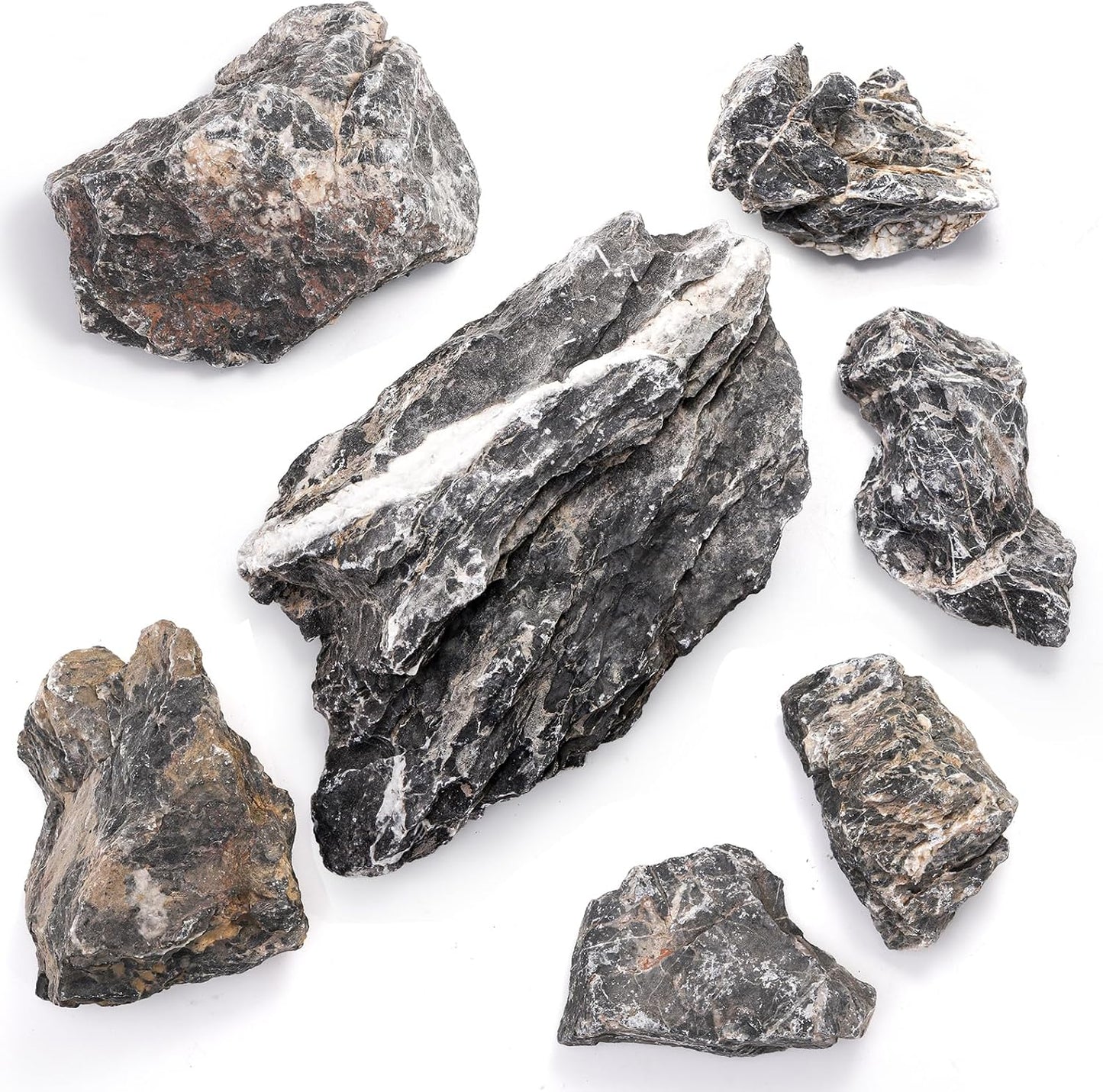 12lb Seiryu Stone, Aquarium Rocks for Terrariums, Paludarium, Vivariums, Reptile, Amphibian Enclosures, Fish Tank Decor for Aquarium Landscaping Models