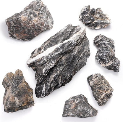 12lb Seiryu Stone, Aquarium Rocks for Terrariums, Paludarium, Vivariums, Reptile, Amphibian Enclosures, Fish Tank Decor for Aquarium Landscaping Models