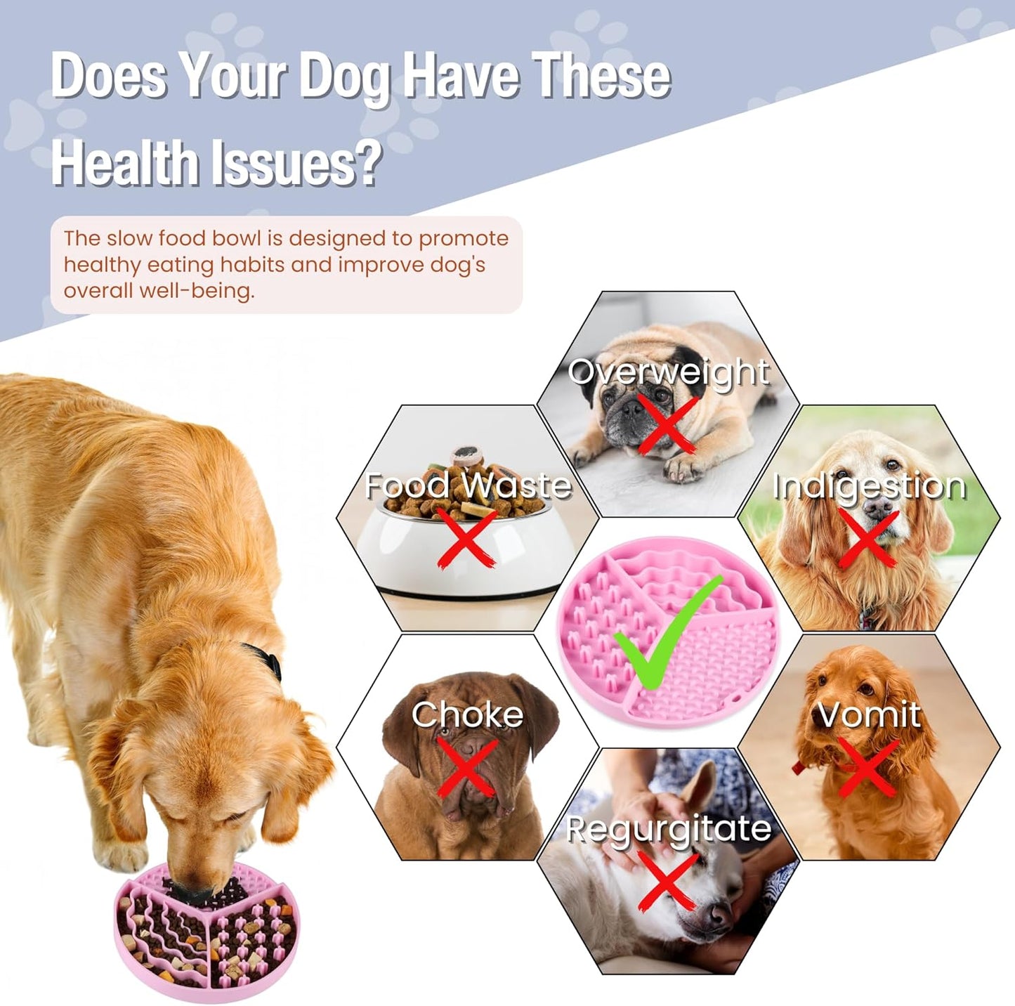 Lick Mat for Dogs and Cats with Suction Cups, Silicone Slow Feeders Dog Bowls for Anxiety Relief, Perfect for Yogurt, Treats or Peanut Butter (Pink)