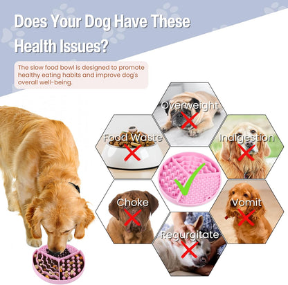 Lick Mat for Dogs and Cats with Suction Cups, Silicone Slow Feeders Dog Bowls for Anxiety Relief, Perfect for Yogurt, Treats or Peanut Butter (Pink)