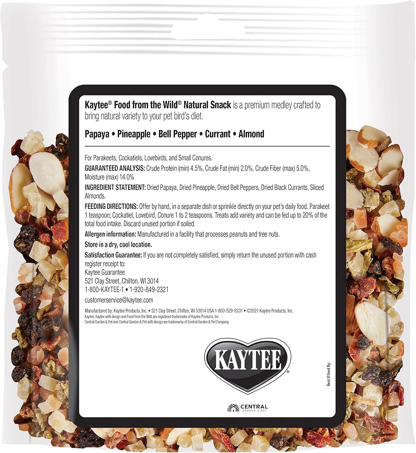 Kaytee Food From The Wild Natural Snack Food Treats For Pet Birds, 3 oz