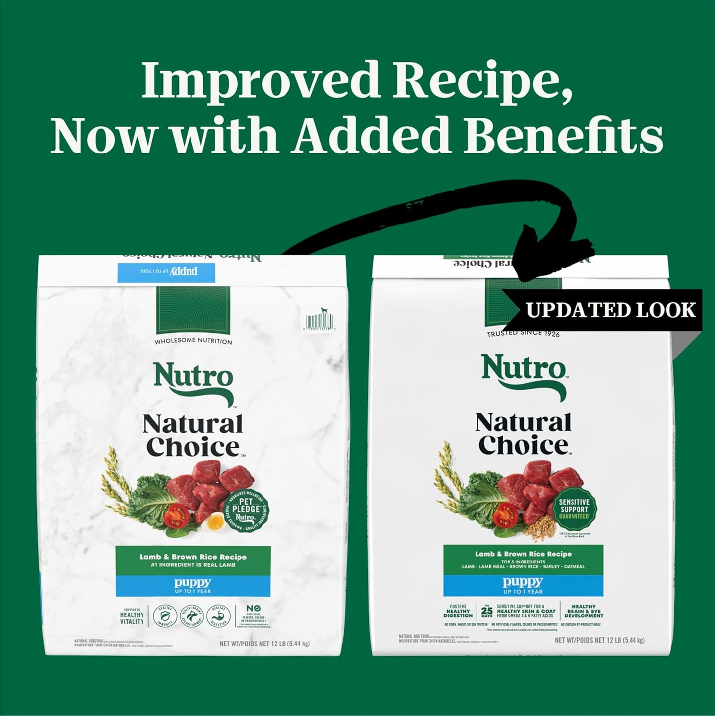 Nutro Natural Choice Puppy Food Dry, Lamb & Brown Rice Recipe, 12 lb. Bag