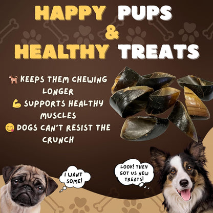 Woofley's - Cow Hooves for Dogs (100 Count) - Safe Cow Hoof Dog Chews -Fed Cattle - Best Natural Alternative to Rawhide