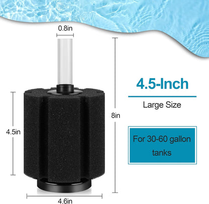 Aquarium Sponge Filter Fish Tank Filters for Fish Tank up to 60 Gallon 3-Pack