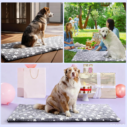 Dog Bed for Car Back Seat Backseat Pet Bed Mat Waterproof Non-Slip Dog Car Seat Covers Soft Cozy Star Pattern Protector 51x 24 Inches for Backseat Extenders Trucks Suvs All Season Travel