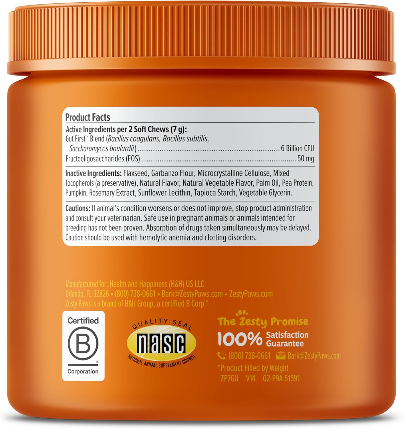Zesty Paws Probiotics for Dogs - Digestive Enzymes for Gut Flora, Digestive Health, Diarrhea & Bowel Support - Clinically Studied DE111 - Dog Supplement Soft Chew for Pet Immune System - Pumpkin