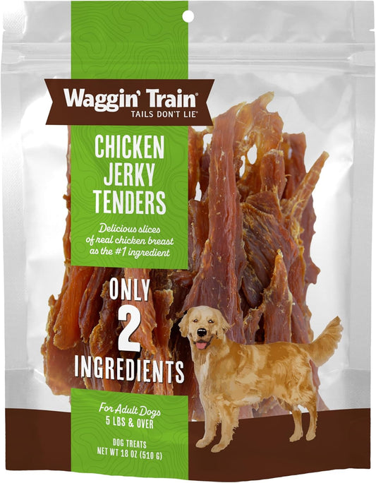 Waggin' Train Limited Ingredient, Grain Free Dog Treat; Chicken Jerky Tenders - 18 oz. Pouch