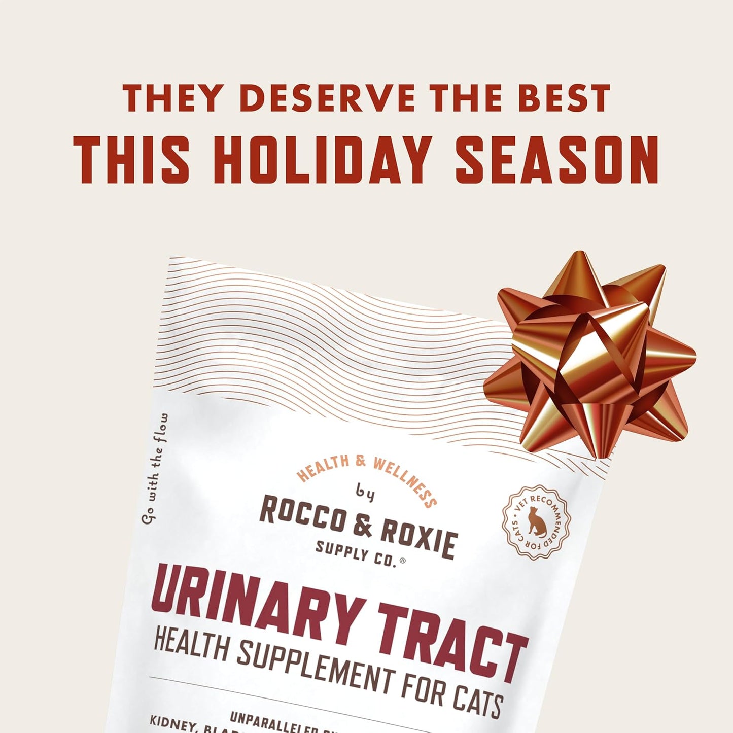 Rocco & Roxie Cat Urinary Tract Health Supplement, Cranberry and D-Mannose for Bladder, UT and Kidney Support for Cats, Vet-Recommended, Chicken-Flavored Crunchy Chews, Made in USA