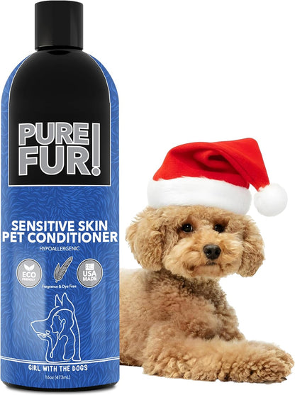 Pure Fur! by Girl With The Dogs - Made in USA - Sensitive Skin Pet Conditioner, 16 oz