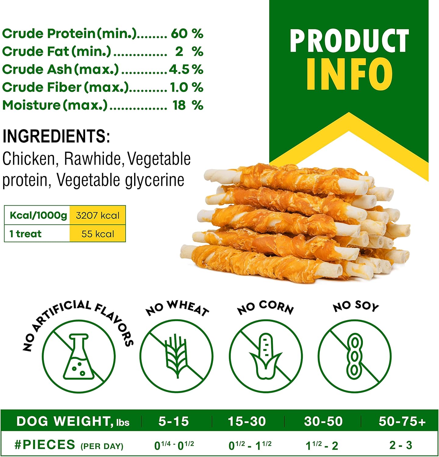 Beloved Pets Dog Treats & Long Lasting Rawhide Chews Wrapped Chicken 10.6 Oz – Pet Bones Sticks for Large, Medium & Small Breeds – Aggressive Chewers Snacks – Puppy Toys Treats