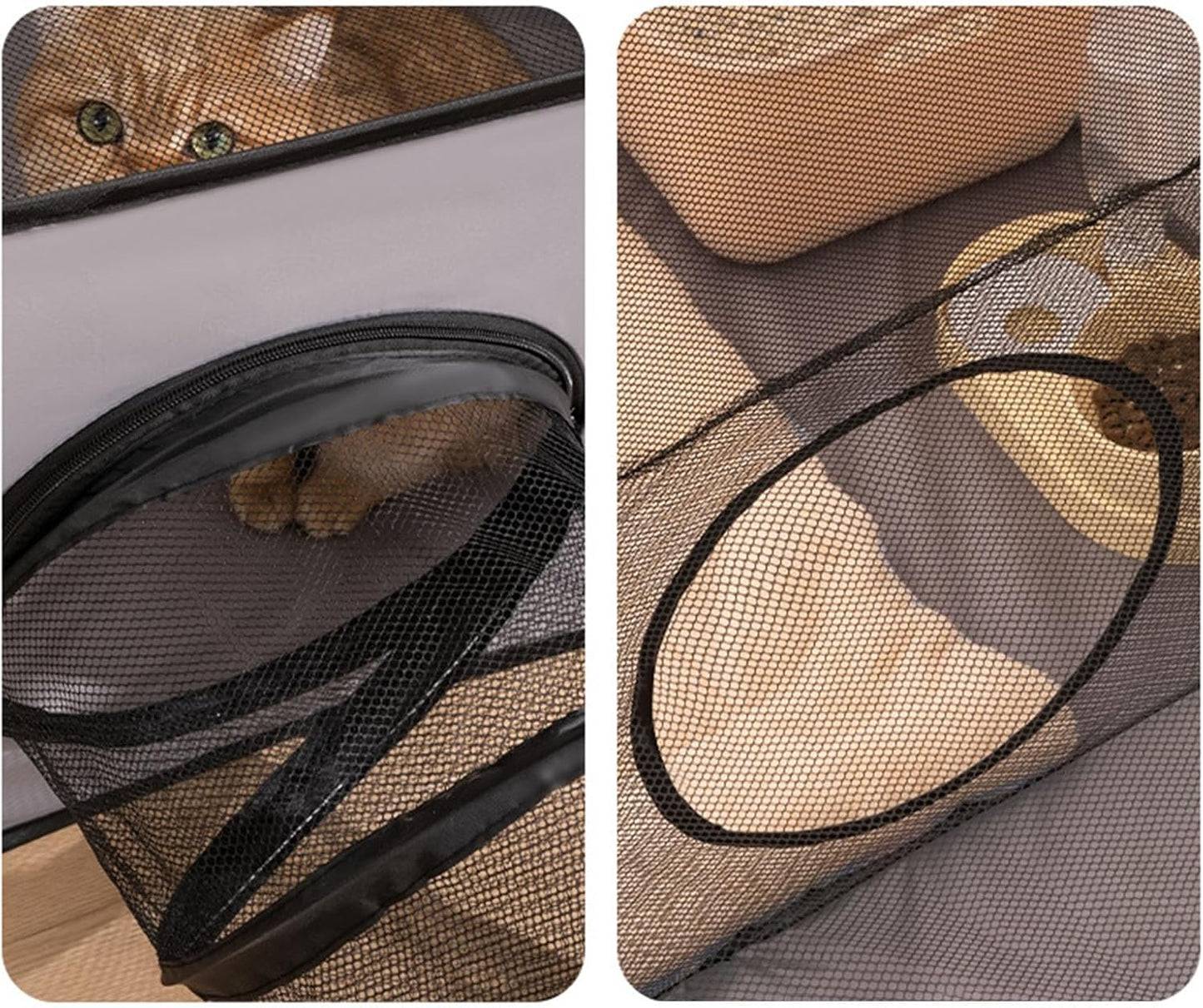 Convertible Cats Playpen Expandable Tunnel Safe Lounging Playpen for Indoor Outdoor Activity Game Tent for Camping Cats Tunnel House
