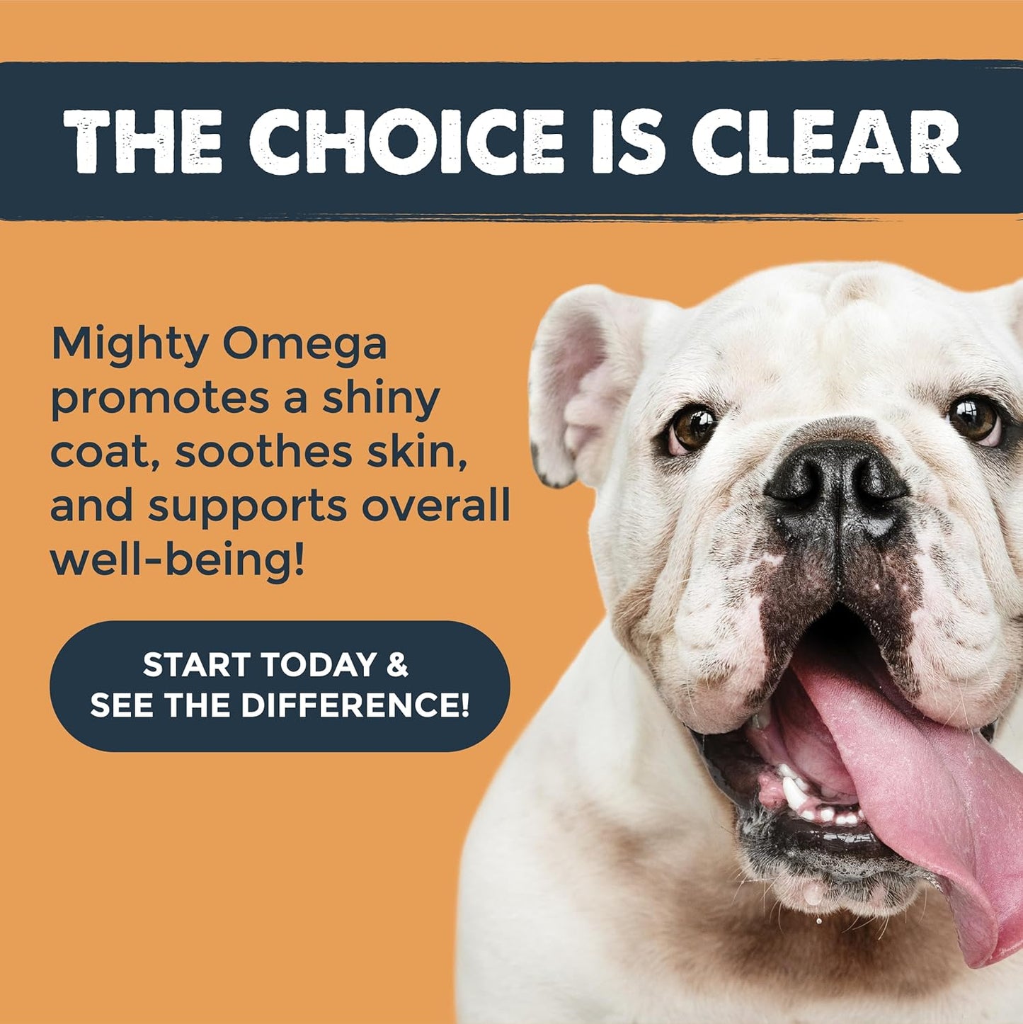 Mighty Paw Waggables Mighty Omega (Made in The USA, 120 Count) | Omega 3 Fish Oil Chew for Dogs. Salmon Flavor Skin and Coat Supplement. Soft Chew Fish Oil for Dogs - DHA & EPA, Bacon Flavor