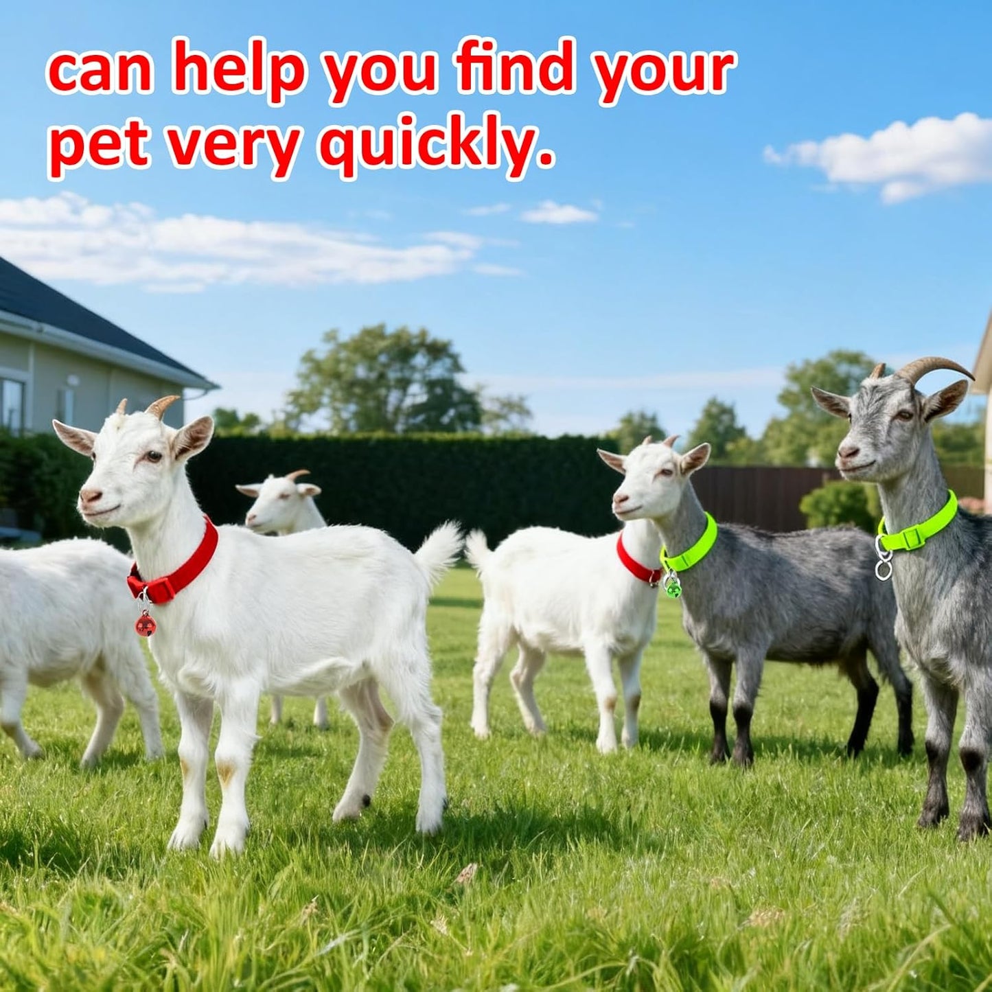 STARVAST 15PCS Goat Collars with Bells, Adjustable Nylon Grazing Collars with Copper Bells, Pet Anti-Lost Loud Bronze Bell for Small Farm Animals Including Goats, Sheep, Cows