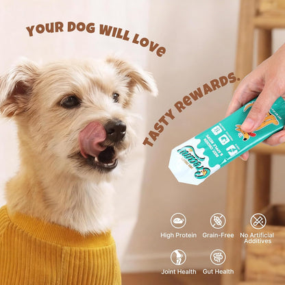 M-PETS Dog Training Treats 2-Pack Bundle: (1) Chicken Crunch Sticks (30 Count) + (1) Chicken Flavor Puree Tubes (8 Pack)