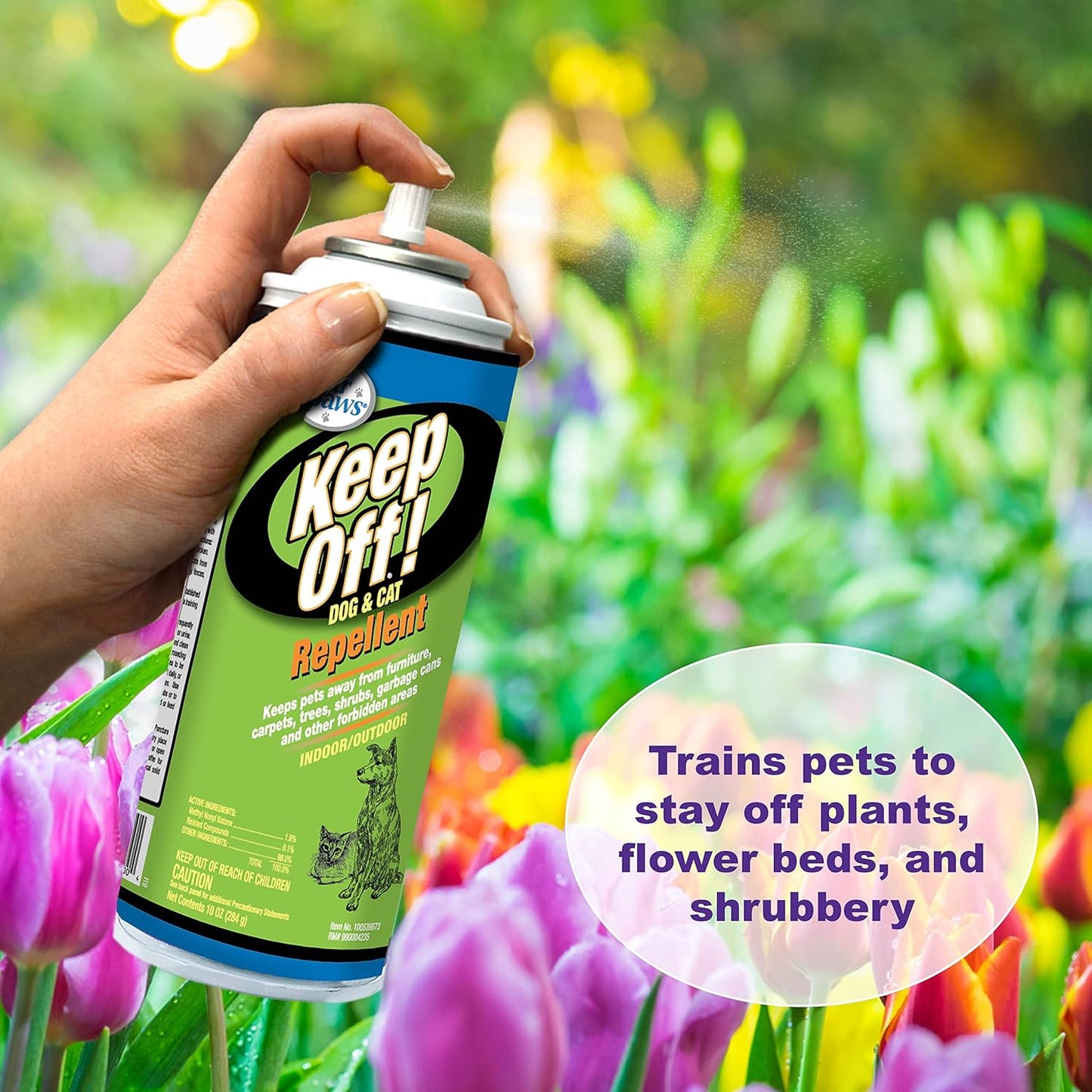 Four Paws Keep Off Pet Repellent Spray for Outdoors & Indoors, Dog & Cat Chew & Scratch Deterrent, 10 oz.