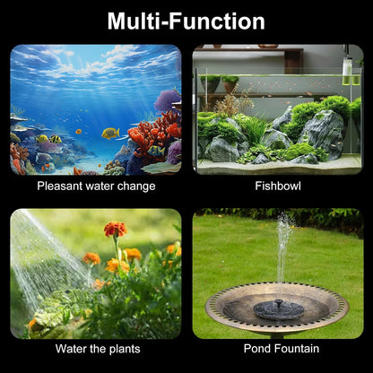 2PCS 95GPH 5W 350L/H Mini Submersible Pump, Small Fountain Pump for Pond, Aquariums, Fish Tank, Tabletop Fountain, Pet Fountain, Indoor or Outdoor Fountain