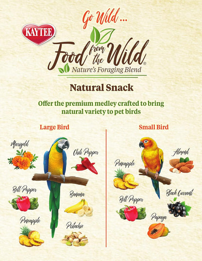 Kaytee Food From The Wild Natural Snack Food Treats For Pet Birds, 3 oz