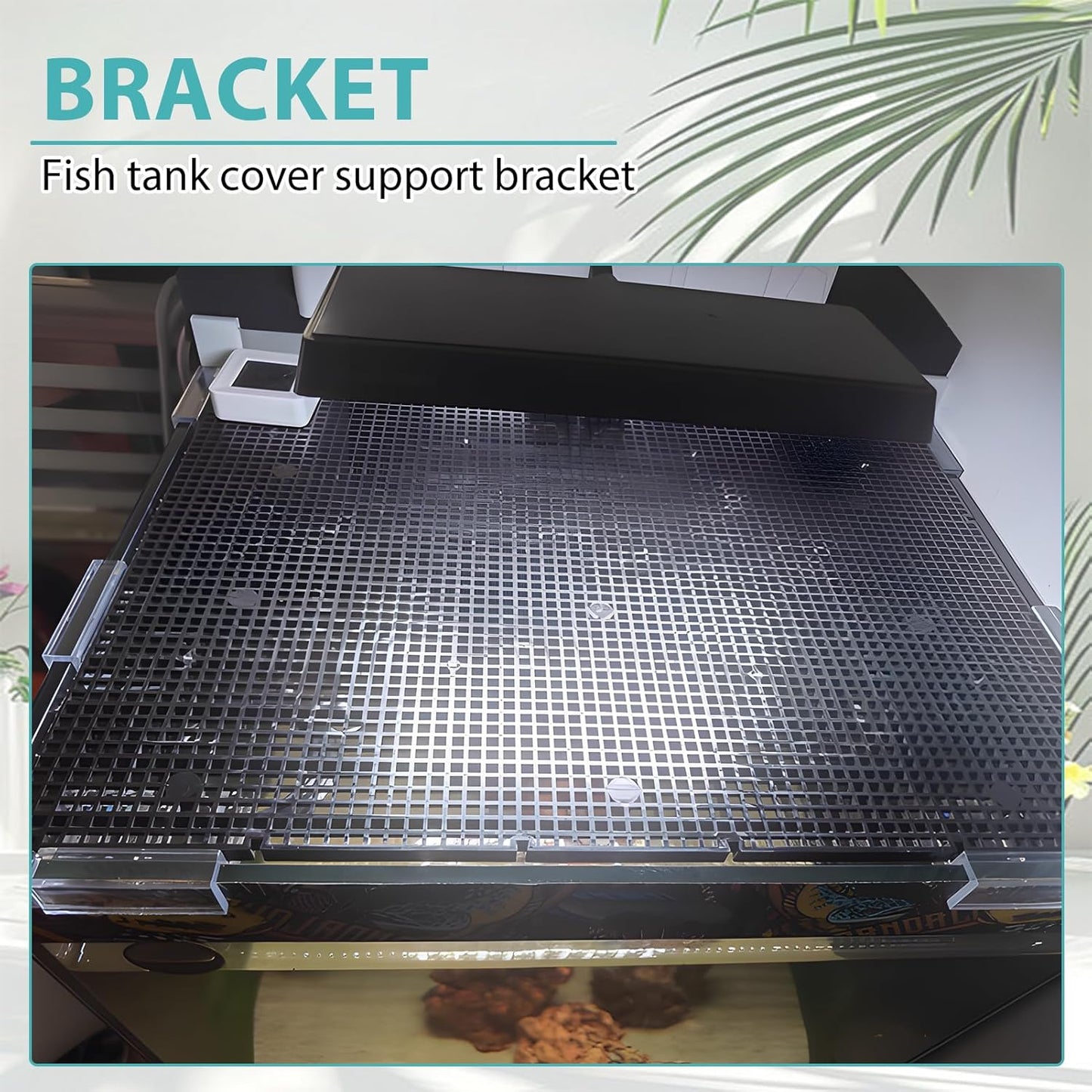 15 Pcs Rimless Aquarium Lid Clips for 5-6mm Glass, Clear Acrylic Aquarium Cover Support Clamps for Fish Tank Lid Holder, Plastic Tank Top Clips for Glass Canopy or Piscine Hoods and Covers