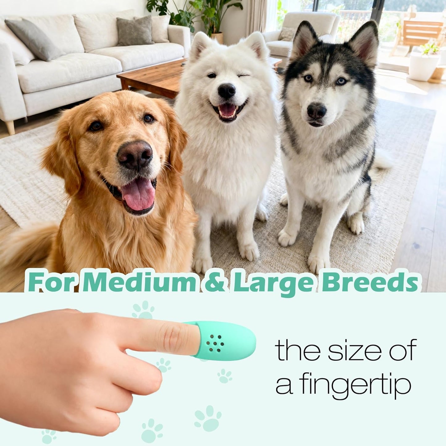 3pcs Dog Finger Toothbrush, Cat Chin Brush with Food-Grade Silicone, Dog Tooth Brushing Kit, Silicone Cleaning Brush for Pet Dental Care