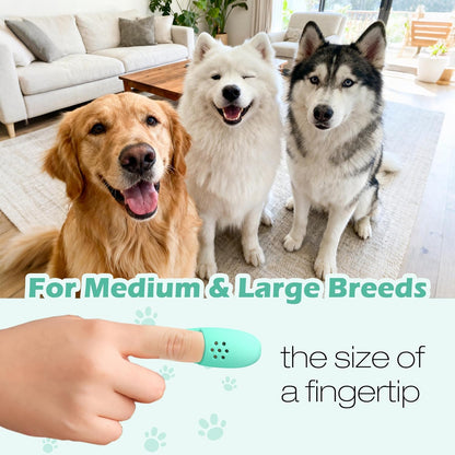 3pcs Dog Finger Toothbrush, Cat Chin Brush with Food-Grade Silicone, Dog Tooth Brushing Kit, Silicone Cleaning Brush for Pet Dental Care