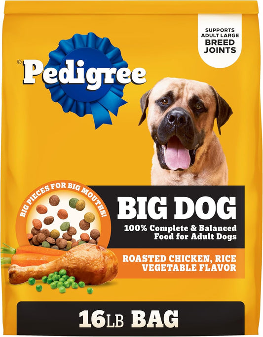 Pedigree Large Breed Dry Dog Food, Roasted Chicken, Rice and Vegetable Flavor, 16 lb. Bag