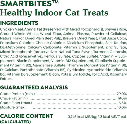 Greenies Feline Smartbites Healthy Indoor Cat Treats, Tuna Flavor, 16 oz. Tub