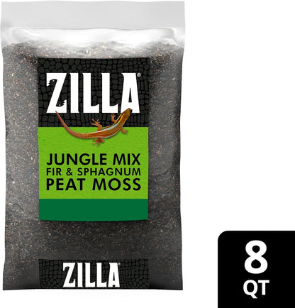 Zilla Reptile Terrarium Bedding Substrate Jungle Mix, 8 Quart