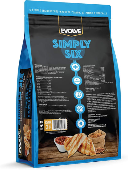 Evolve Pet Food Simply Six Chicken and Brown Rice Recipe Dog Food 4 lb. Bag