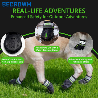 Waterproof Dog Boots+ Dog Toy (Elephant&Snail)