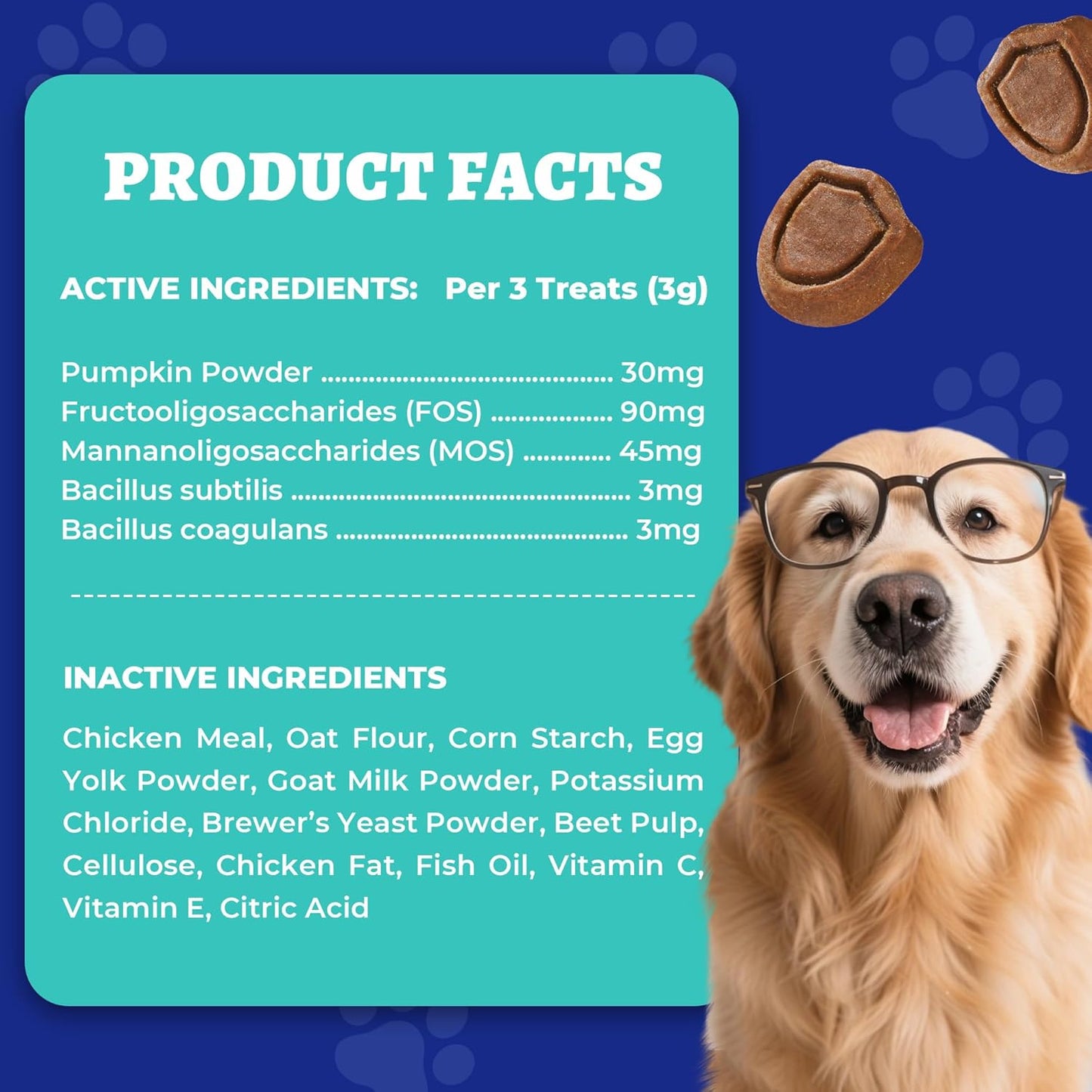 260 Bites Wellix Probiotics for Dogs - Dog Probiotics and Prebiotics with Pumkin - Improve Digestive Health, Allergies and Itchy Skin Relief Natural Gut Health Supplements for Small Medium Senior Dog