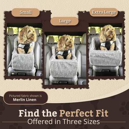 Snoozer High-Back Console Dog Car Seat - Small Dog Car Seat, Center Console Booster Bed for Small Size Dogs up to 12 lbs, Washable - Large