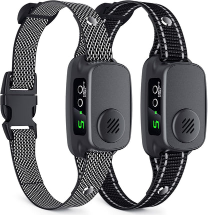 Bark Collar 2 Pack, Dog Bark Collar for Large Medium Dogs 30-120lbs, Automatic Waterproof Barking Collar with Beep Vibration and 5 Adjustable Sensitivity