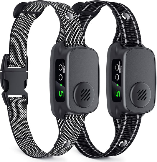 Bark Collar 2 Pack, Dog Bark Collar for Large Medium Dogs 30-120lbs, Automatic Waterproof Barking Collar with Beep Vibration and 5 Adjustable Sensitivity