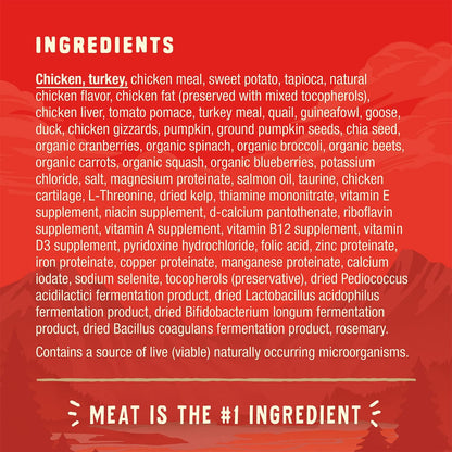 Stella & Chewy's Wild Red Dry Dog Food Raw Coated High Protein Grain & Legume Free Prairie Recipe, 3.5 lb. Bag