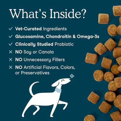 Fera Pets Dog Multivitamin Chews with Glucosamine and Probiotics - Essential Dog Vitamins & Minerals - Promotes Healthy Digestion & Joints - Boosts Skin & Coat Health with Omega-3s - 30 Soft Chews