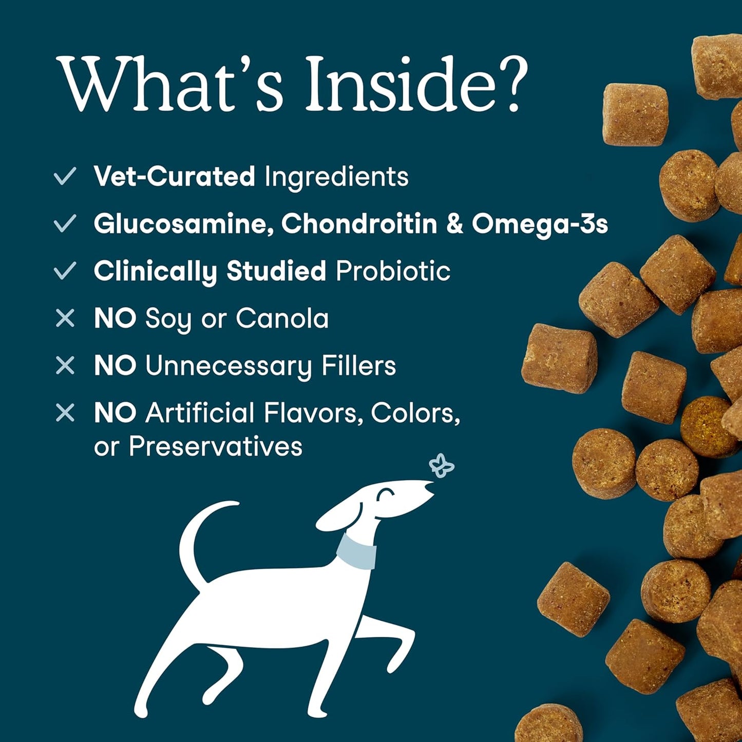 Fera Pets Dog Multivitamin Chews with Glucosamine and Probiotics - Essential Dog Vitamins & Minerals - Promotes Healthy Digestion & Joints - Boosts Skin & Coat Health with Omega-3s - 30 Soft Chews