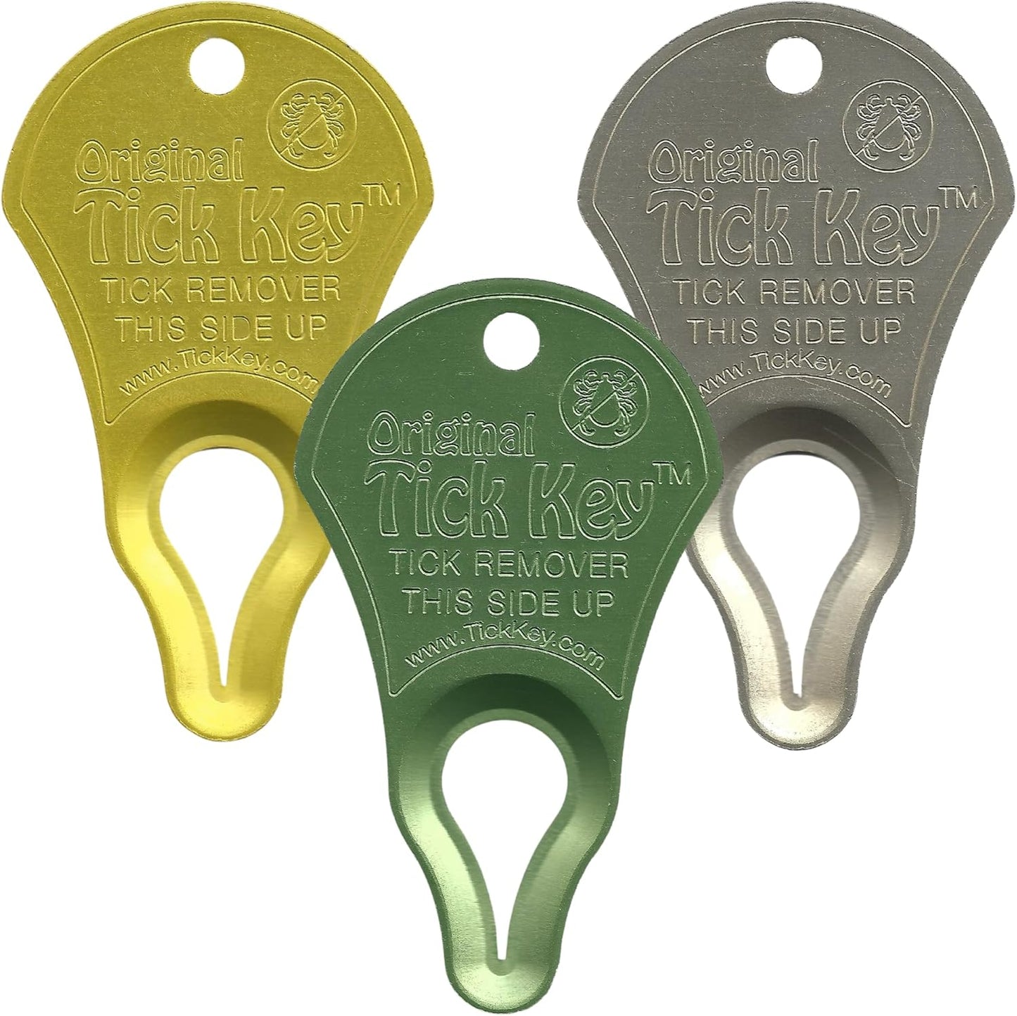 Original Tick Key for Tick Removal 3 Pack (Multi Color)