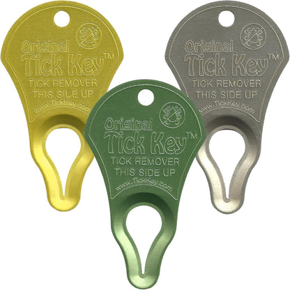 Original Tick Key for Tick Removal 3 Pack (Multi Color)
