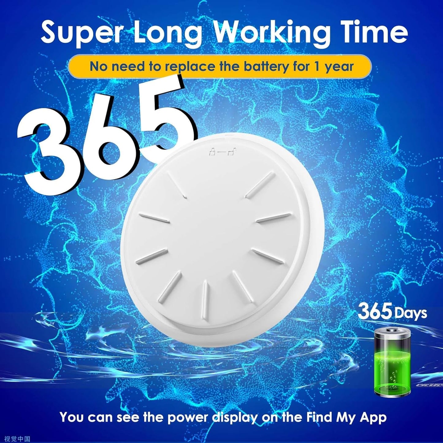 GPS Tracker for Cats, Cat GPS Tracker, Compatible with Apple Find My App (Only iOS), No Monthly Fee, Waterproof (White Tracker, Purple Cat Collar)