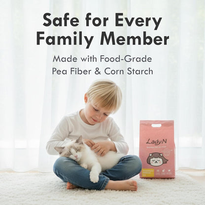 Lady N Cat Attract Tofu Litter – Natural Attractant Formula for Litter Box Training, Calming Pheromone for Multi-Cat Homes, Classic Pellet Shape for Standard Litter Box, 18lb