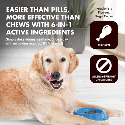 Liquid-Vet Immune Support for Dogs – Antioxidant Protection & Gut Health – Inulin, Beta-Glucan & Omega-3s / Fish Oil & More! - Made for Picky Eaters