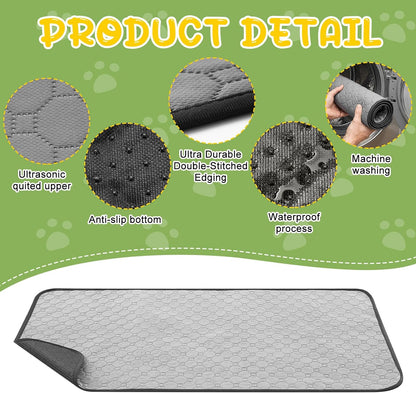 1 Pcs 24 x 48 in Guinea Pig Cage Liner with 2 Pcs Waterproof and Washable Pee Pads, Guinea Pig Bedding, Tarp Bottom Base for Small Animals Bunny Hamster Hedgehog Ferret